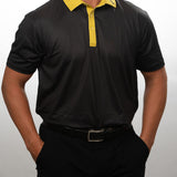 Men's Virtue Black and Yellow Polo